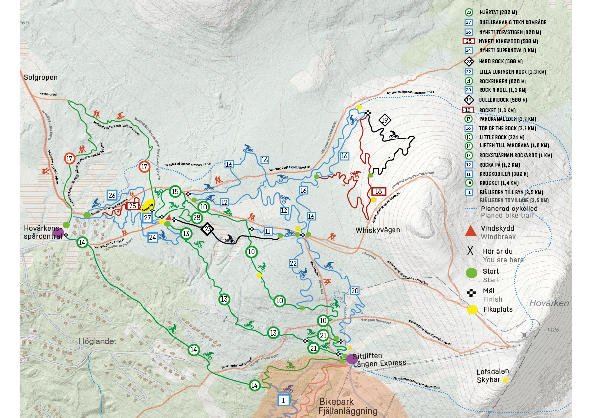 Cykelkarta Lofsdalen Fjällpark MTB 2023