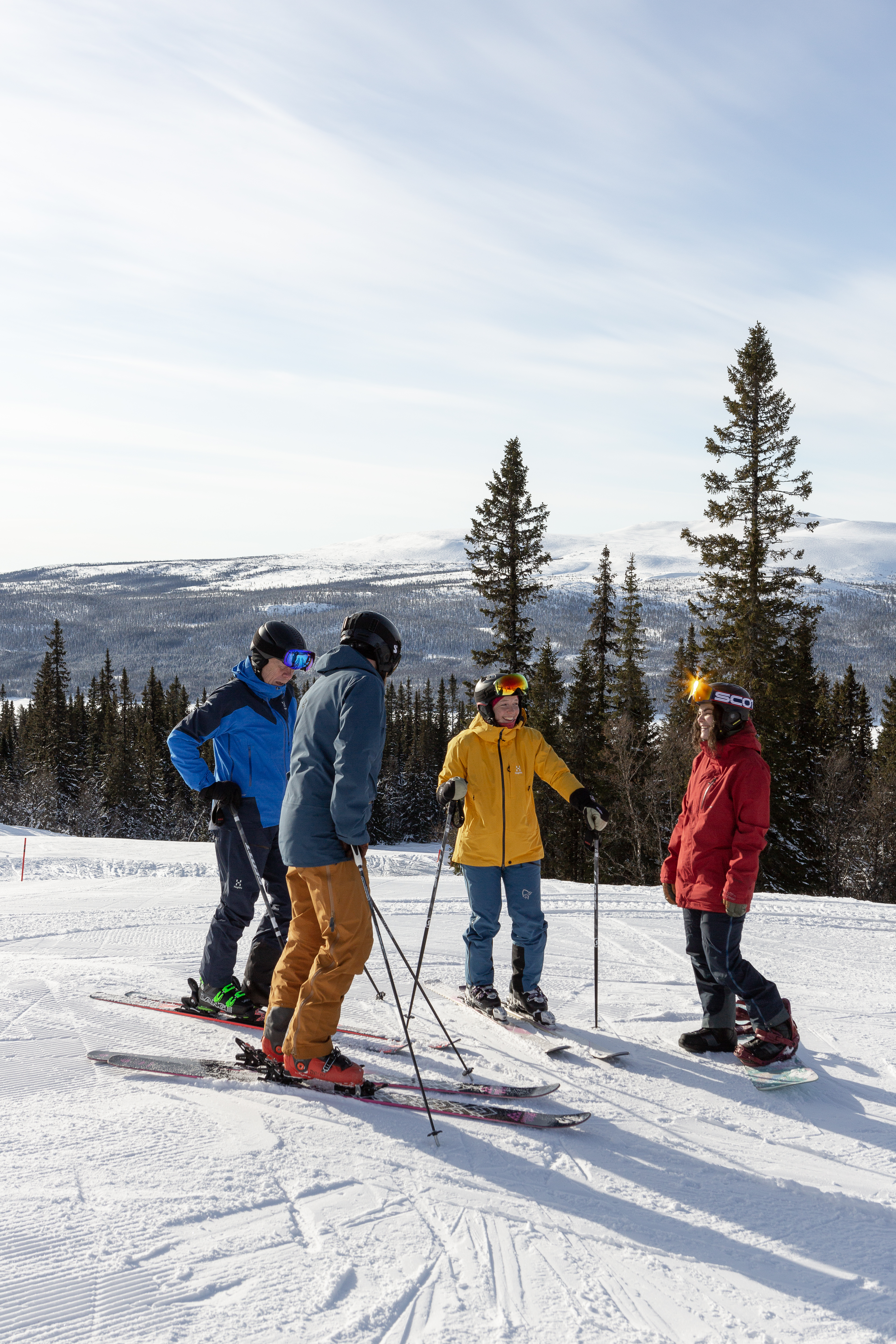 Grupp i slalombacken