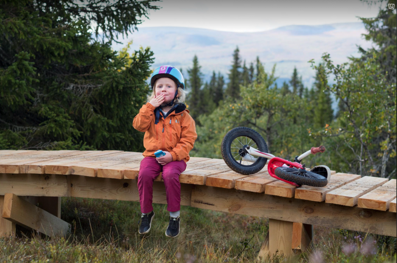 Cykla med barn i Lofsdalen