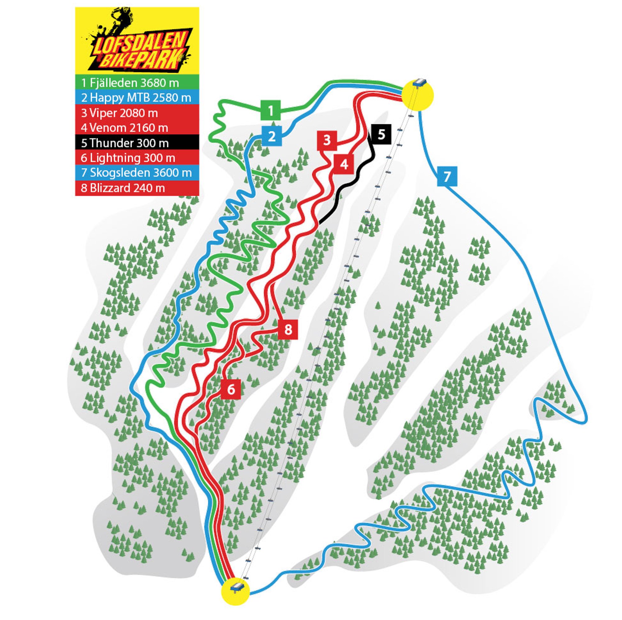 Downhill karta i Lofsdalen