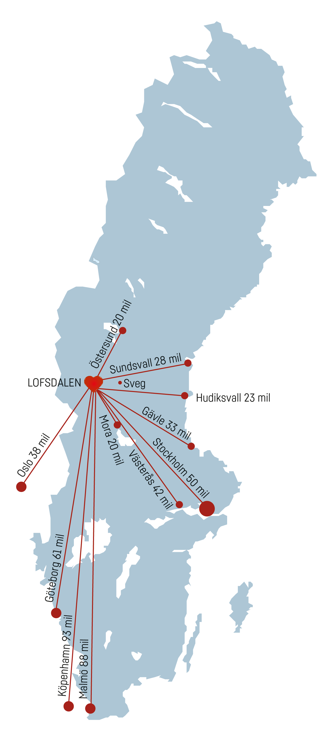 Karta hitta till Lofsdalen