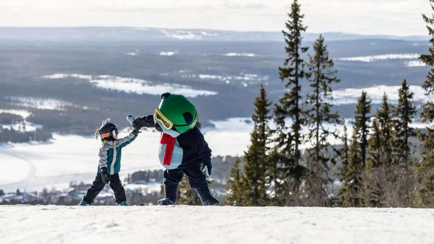 Loffe åker skidor